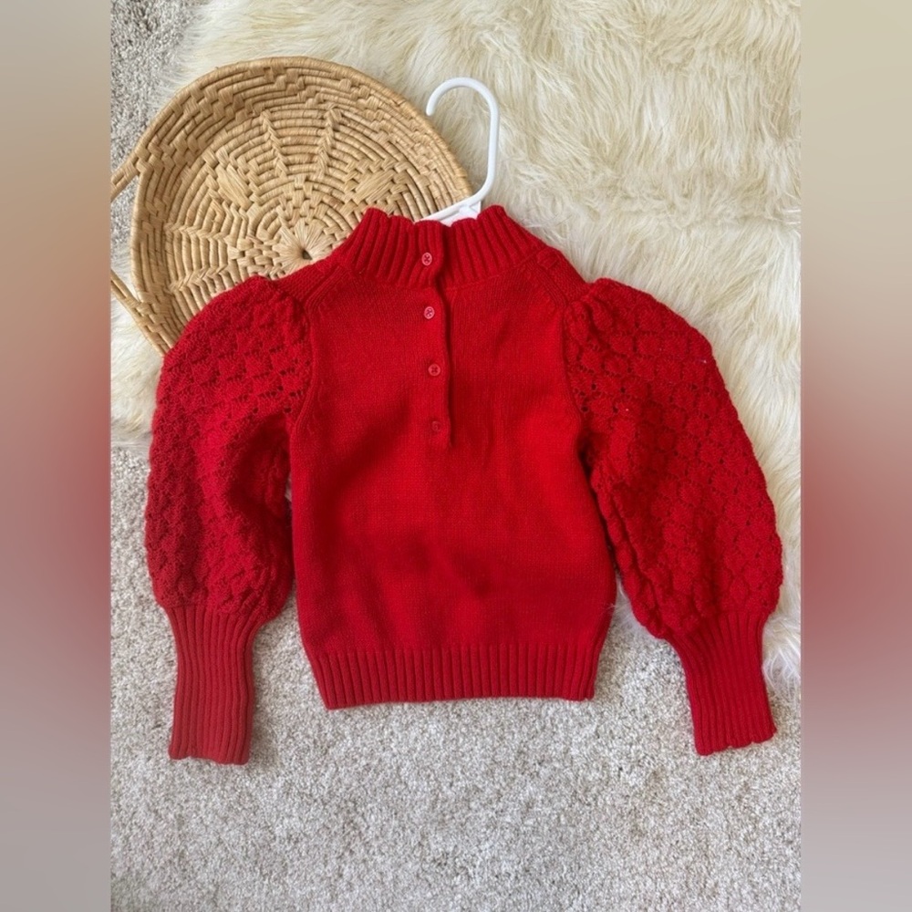 Janie and Jack Red Cable Knit Scalloped
Collar Sweater Size 5 - Picture 3 of 5